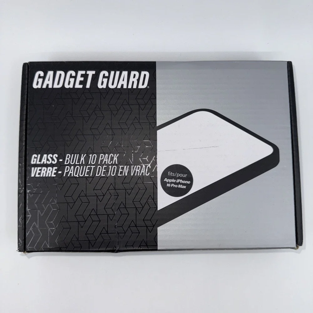 10 PACK! Gadget Guard Glass Screen Protector iPhone 16 Pro Max Clear